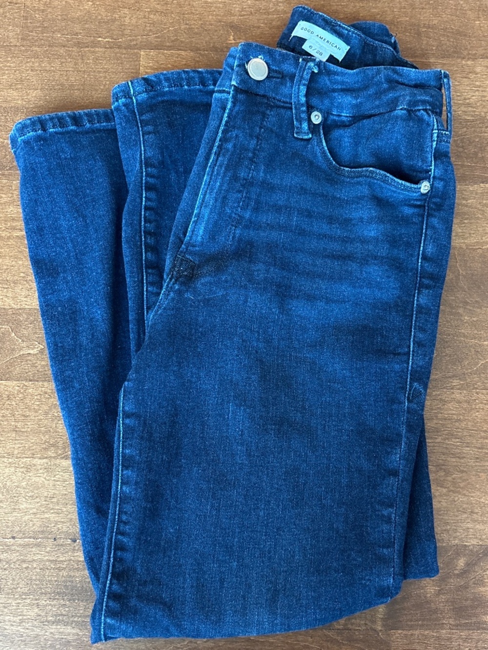 Good American GOOD PETITE STRAIGHT JEANS Size 6 / 28